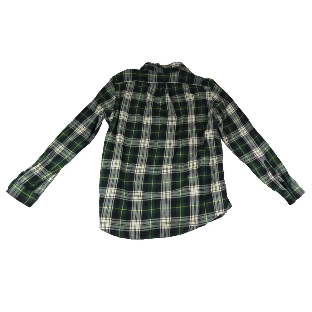 Polo Ralph Lauren Classic Fit Plaid Flannel Shirt Mens XL Green Yellow Cotton
